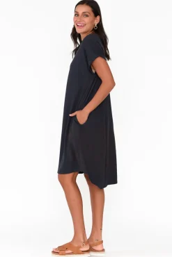 Cotton Dresses<Betty Basics Maxine Charcoal Cotton T-Shirt Dress
