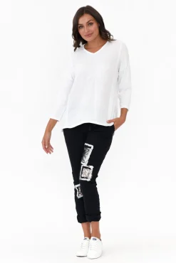 Pants<La Strada Mendes Navy Sequin Stretch Pant