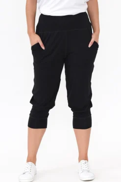 Pants<Betty Basics Michelle Black Cropped Jogger Pant