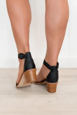 Heeled Sandals<Nude Shoes Mickee Black Leather Heel