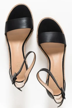 Heeled Sandals<Nude Shoes Mickee Black Leather Heel