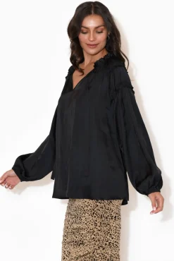 Sleeved Tops<Fate Becker Midnight Flyer Black Long Sleeve Top