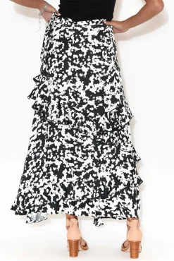 Skirts<Fate Becker Midnight Flyer Black Speckle Maxi Skirt