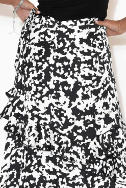 Skirts<Fate Becker Midnight Flyer Black Speckle Maxi Skirt