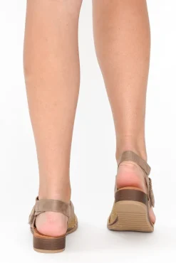 Flat Sandals<Laguna Quays Miss Beige Raffia Elastic Sandal