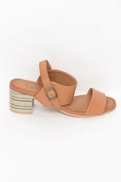 Heeled Sandals<Hinako Mitti Tan Leather Heel Sandal