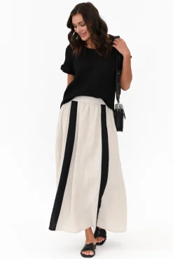 Skirts<Eadie Lifestyle Monarch Natural Linen Maxi Skirt