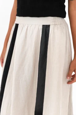 Skirts<Eadie Lifestyle Monarch Natural Linen Maxi Skirt