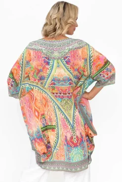 Tunic Tops<Fashion Spectrum Monet Orange Silk Drape Top