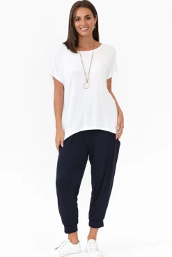 Sleeved Tops<Bamboo Villa Monica White Bamboo Top