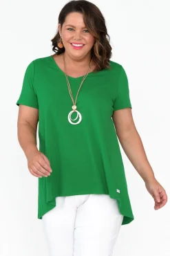 Cotton Tops<One Ten Willow Montreal Green Cotton Tee