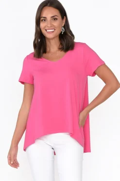 Cotton Tops<One Ten Willow Montreal Pink Cotton Tee