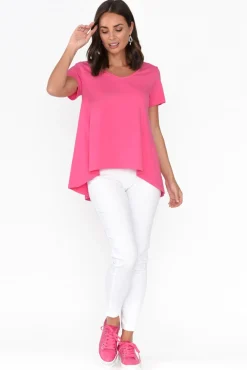 Cotton Tops<One Ten Willow Montreal Pink Cotton Tee