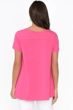 Cotton Tops<One Ten Willow Montreal Pink Cotton Tee