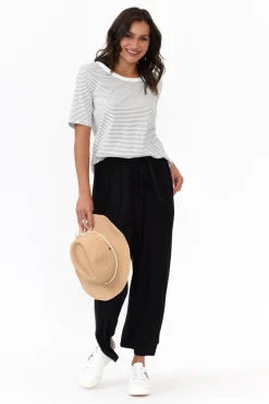 Pants<Betty Basics Moulin Black Tie Front Cropped Pant