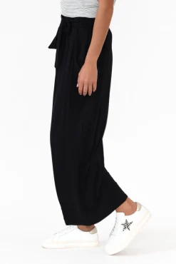 Pants<Betty Basics Moulin Black Tie Front Cropped Pant