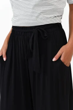 Pants<Betty Basics Moulin Black Tie Front Cropped Pant