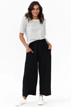 Pants<Betty Basics Moulin Black Tie Front Cropped Pant