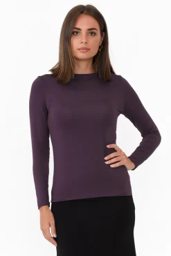 Sleeved Tops<Tani Mulberry Micro Modal Long Sleeve Top