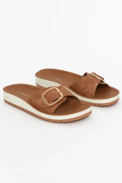 Slides<Los Cabos Naja Tan Buckle Slide