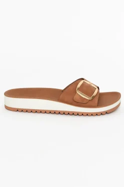 Slides<Los Cabos Naja Tan Buckle Slide