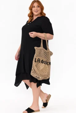 Cotton Dresses<La Mode Nala Black Layers Dress