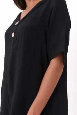 Cotton Dresses<La Mode Nala Black Layers Dress