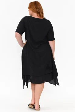 Cotton Dresses<La Mode Nala Black Layers Dress