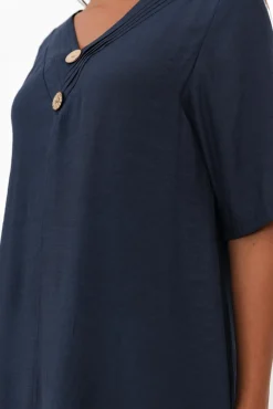 Cotton Dresses<La Mode Nala Navy Layers Dress