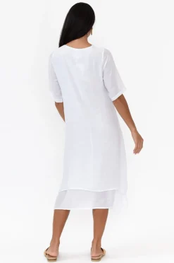 Cotton Dresses<La Mode Nala White Layers Dress