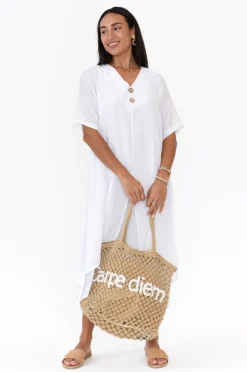 Cotton Dresses<La Mode Nala White Layers Dress