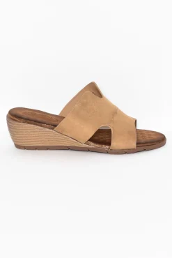 Heeled Sandals<Laguna Quays Naomi Tan Cut Out Wedge