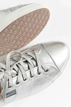 Leather Sneakers<Frankie4 Nat Ii Silver Tumbled Sneaker