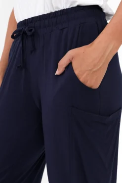 Pants<Bamboo Body Navy Bamboo Pocket Pant