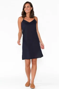 Slips<Orientique Navy Cotton Slip Dress