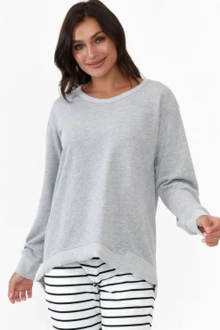 Cotton Tops<3rd Story Newhaven Grey Marle Cotton Jumper