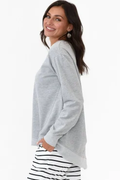 Cotton Tops<3rd Story Newhaven Grey Marle Cotton Jumper