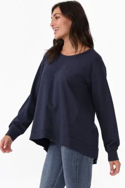 Cotton Tops<3rd Story Newhaven Navy Cotton Jumper