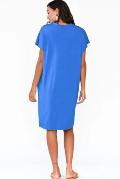 Bamboo Dresses<Lou Lou Nicks Cobalt Bamboo Tee Dress