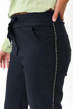 Pants<La Strada Noreen Navy Drawstring Pants