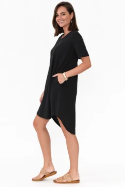 Cotton Dresses<Betty Basics Nyree Black Hi Lo Cotton Dress