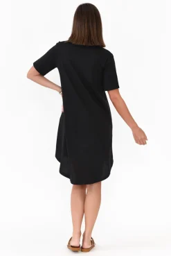 Cotton Dresses<Betty Basics Nyree Black Hi Lo Cotton Dress