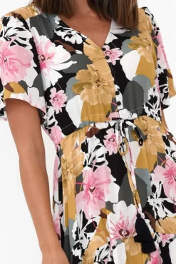 Maxi Dresses<Willow Tree Octavia Pink Blossom Button Tie Dress