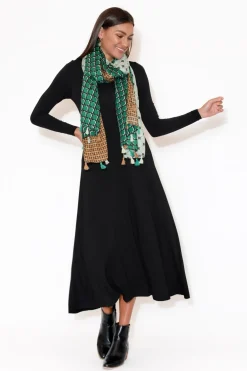 Bamboo Dresses<Bamboo Body Olivia Black Bamboo Sleeved Dress