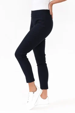 Pants<Tirelli Olympia Navy Straight 7/8 Pant