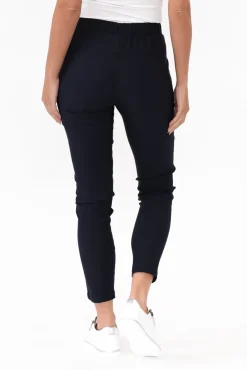 Pants<Tirelli Olympia Navy Straight 7/8 Pant
