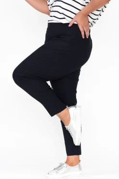 Pants<Tirelli Olympia Navy Straight 7/8 Pant