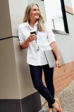 Pants<Tirelli Olympia Navy Straight Pant