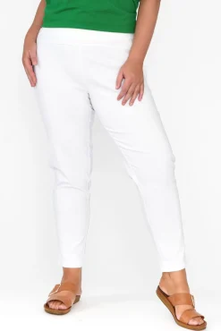 Pants<Tirelli Olympia White Straight 7/8 Pant