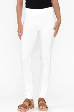 Pants<Tirelli Olympia White Straight Pant